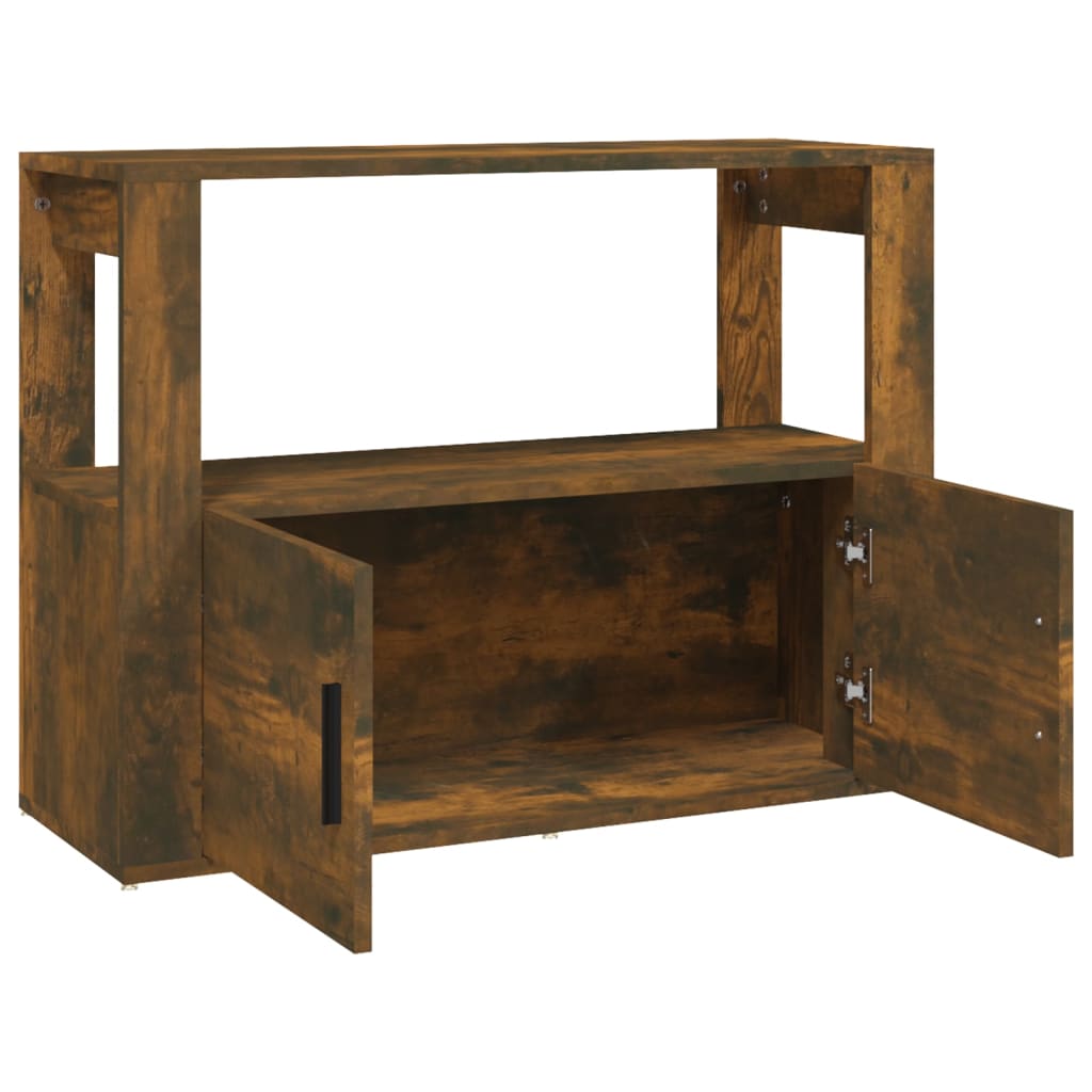 Dressoir 80x30x60 cm bewerkt hout gerookt eikenkleurig is nu te koop bij PeponiXL, paradijselijk wonen!