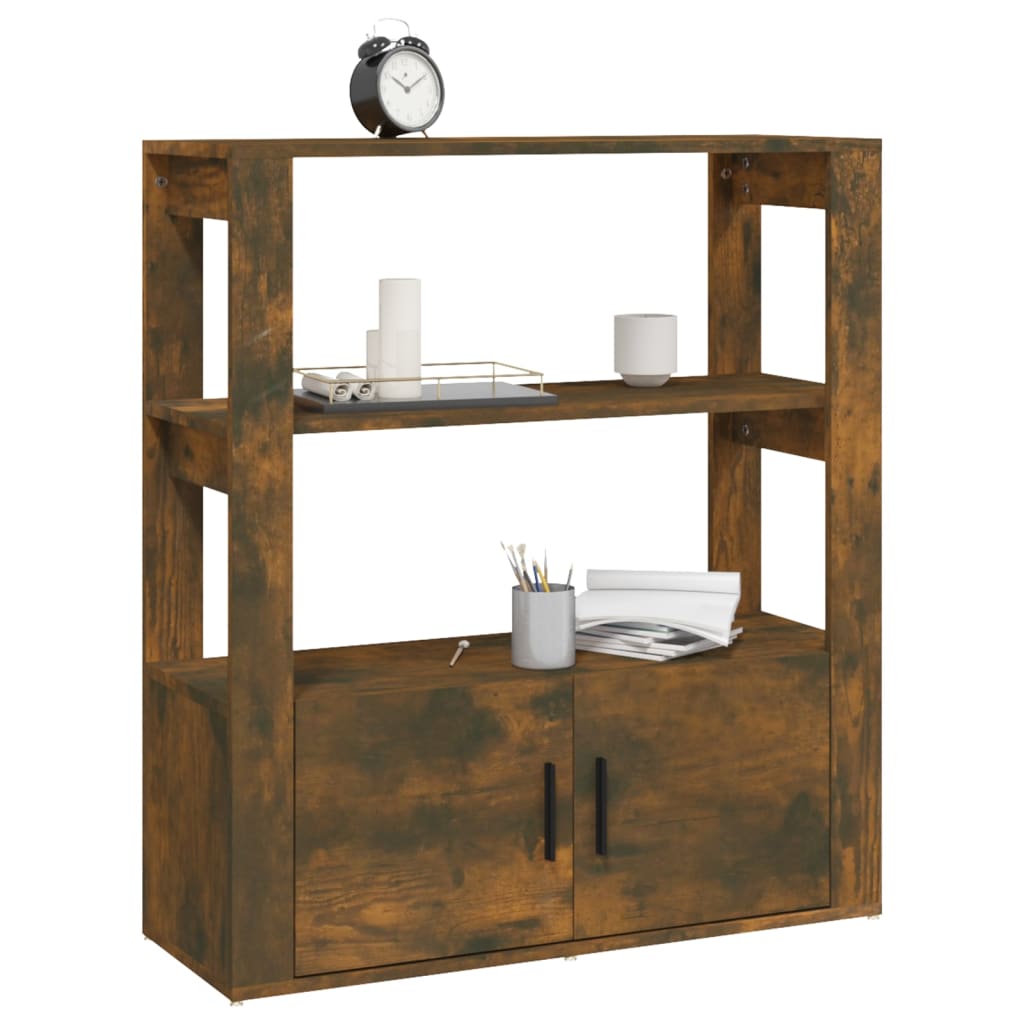 Dressoir 80x30x90 cm bewerkt hout gerookt eikenkleurig is nu te koop bij PeponiXL, paradijselijk wonen!