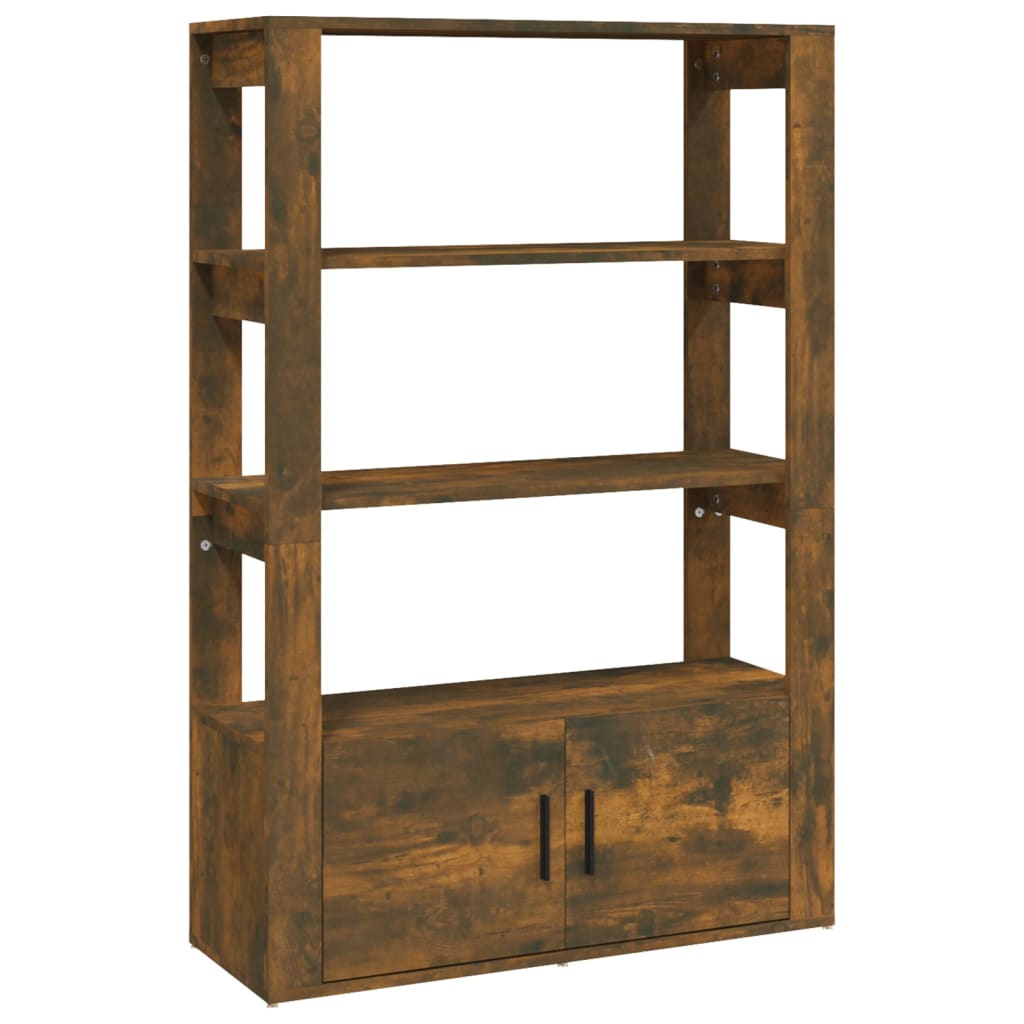 Dressoir 80x30x119,5 cm bewerkt hout gerookt eikenkleurig is nu te koop bij PeponiXL, paradijselijk wonen!