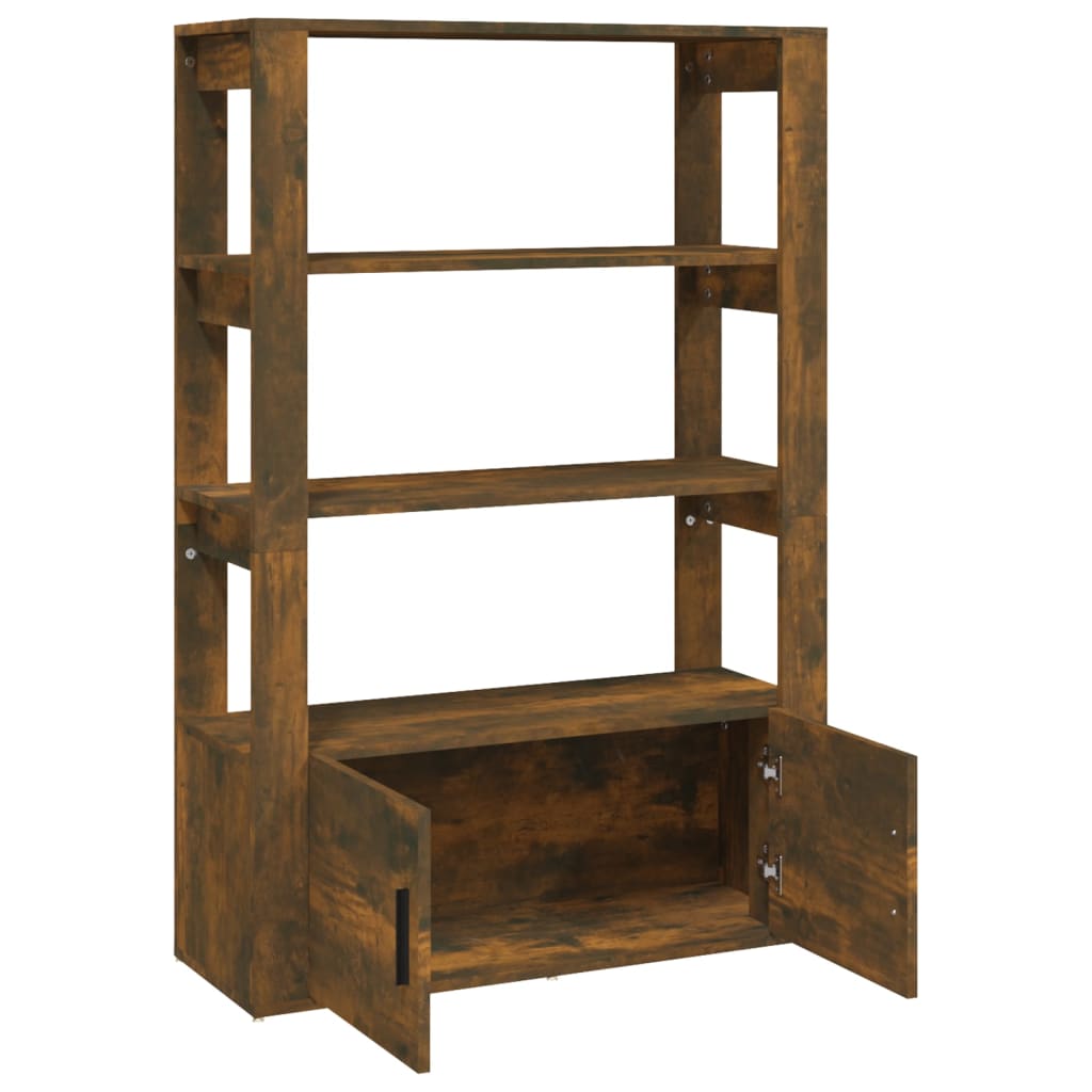 Dressoir 80x30x119,5 cm bewerkt hout gerookt eikenkleurig is nu te koop bij PeponiXL, paradijselijk wonen!