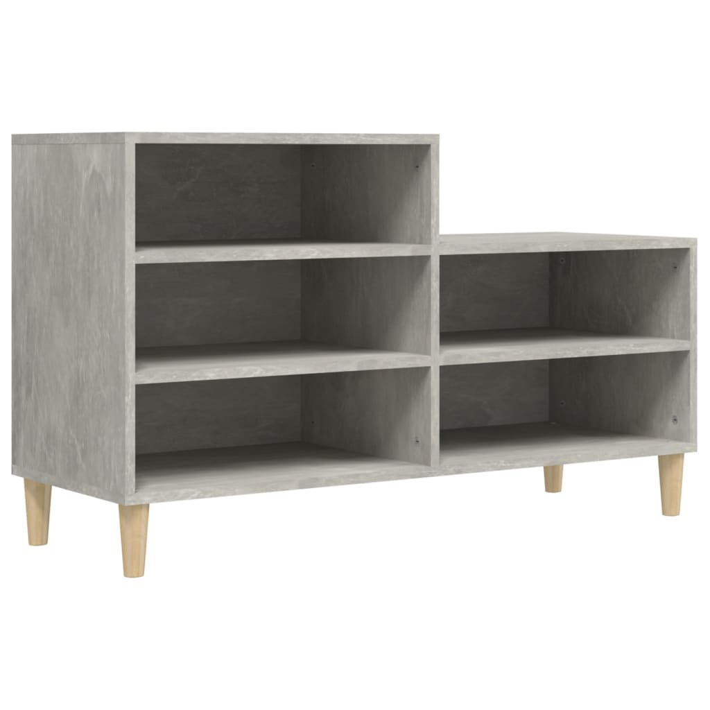 Schoenenkast 102x36x60 cm bewerkt hout betongrijs is nu te koop bij PeponiXL, paradijselijk wonen!