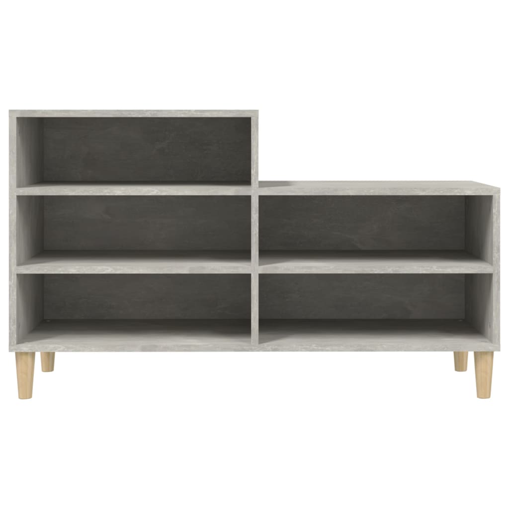 Schoenenkast 102x36x60 cm bewerkt hout betongrijs is nu te koop bij PeponiXL, paradijselijk wonen!