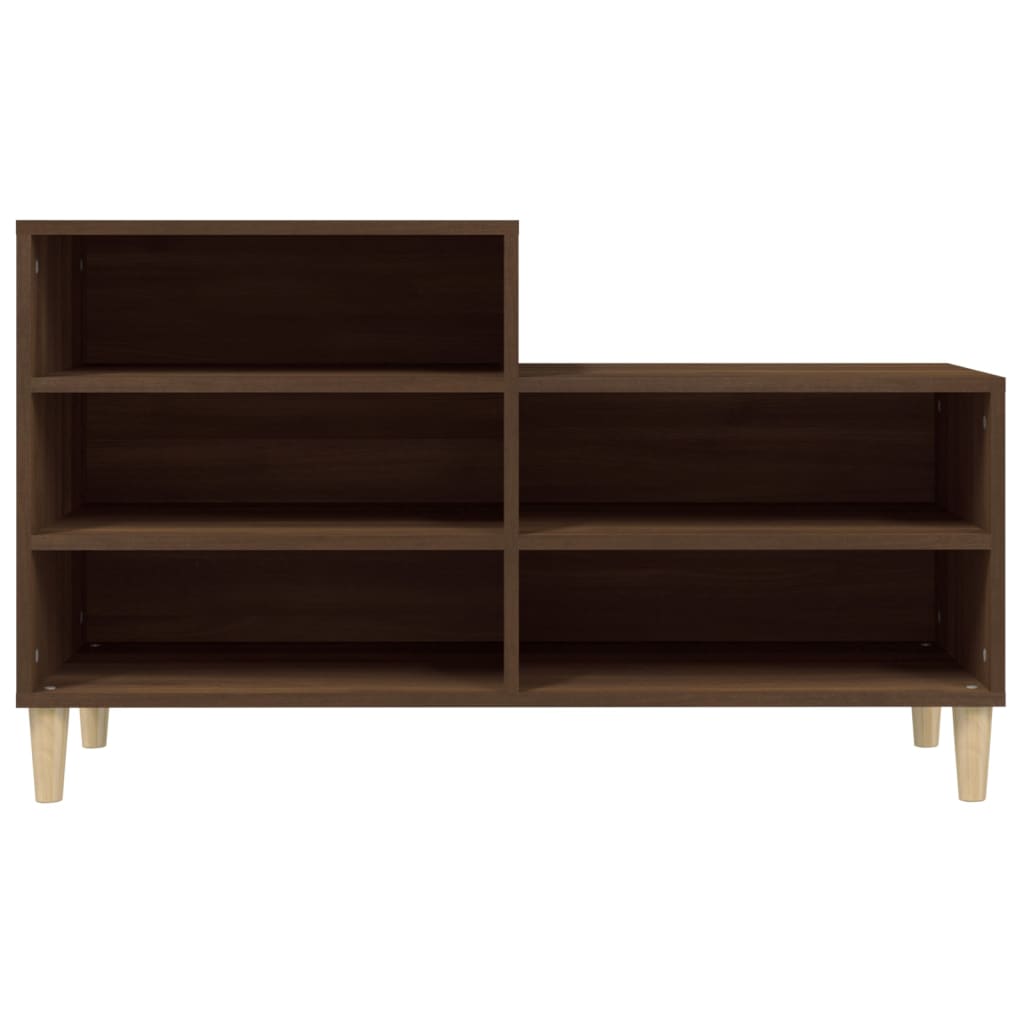 Schoenenkast 102x36x60 cm bewerkt hout bruin eikenkleur is nu te koop bij PeponiXL, paradijselijk wonen!