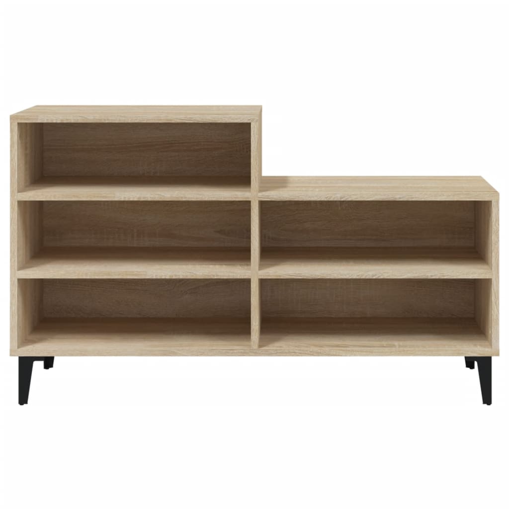 Schoenenkast 102x36x60 cm bewerkt hout sonoma eikenkleurig is nu te koop bij PeponiXL, paradijselijk wonen!