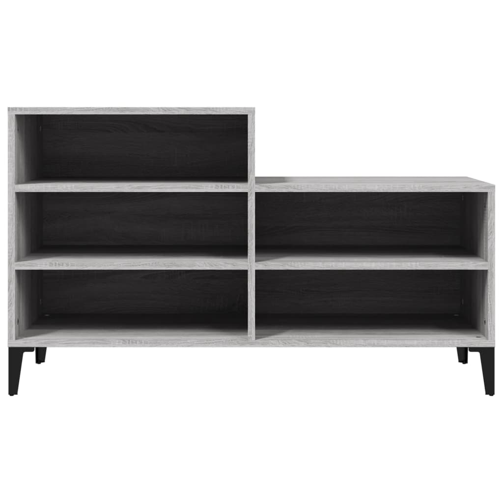 Schoenenkast 102x36x60 cm bewerkt hout sonoma grijs is nu te koop bij PeponiXL, paradijselijk wonen!