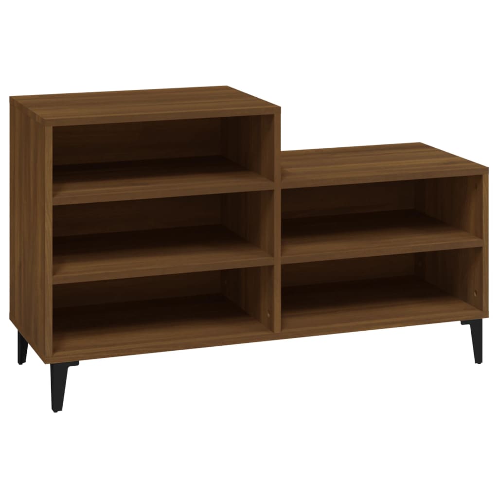 Schoenenkast 102x36x60 cm bewerkt hout bruin eikenkleur is nu te koop bij PeponiXL, paradijselijk wonen!