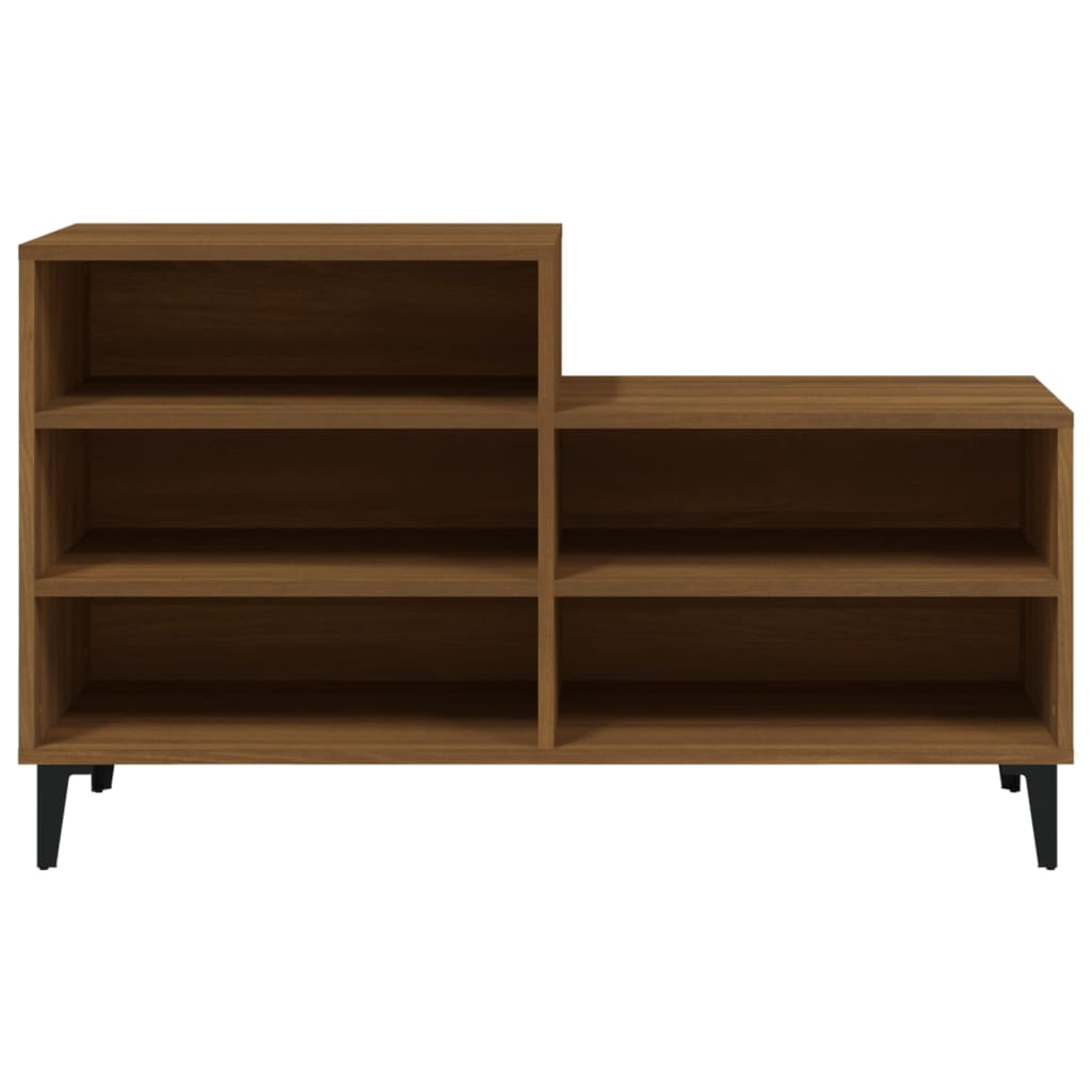 Schoenenkast 102x36x60 cm bewerkt hout bruin eikenkleur is nu te koop bij PeponiXL, paradijselijk wonen!