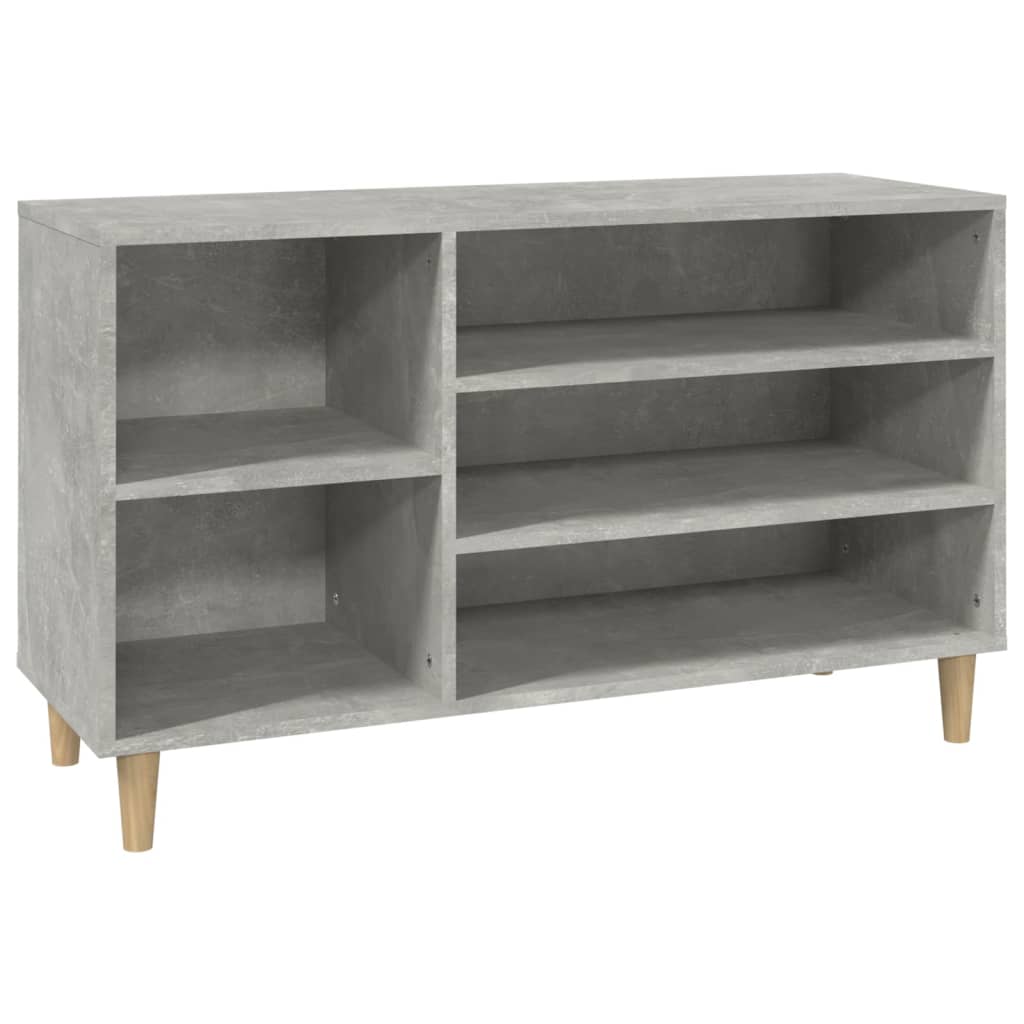 Schoenenkast 102x36x60 cm bewerkt hout betongrijs is nu te koop bij PeponiXL, paradijselijk wonen!