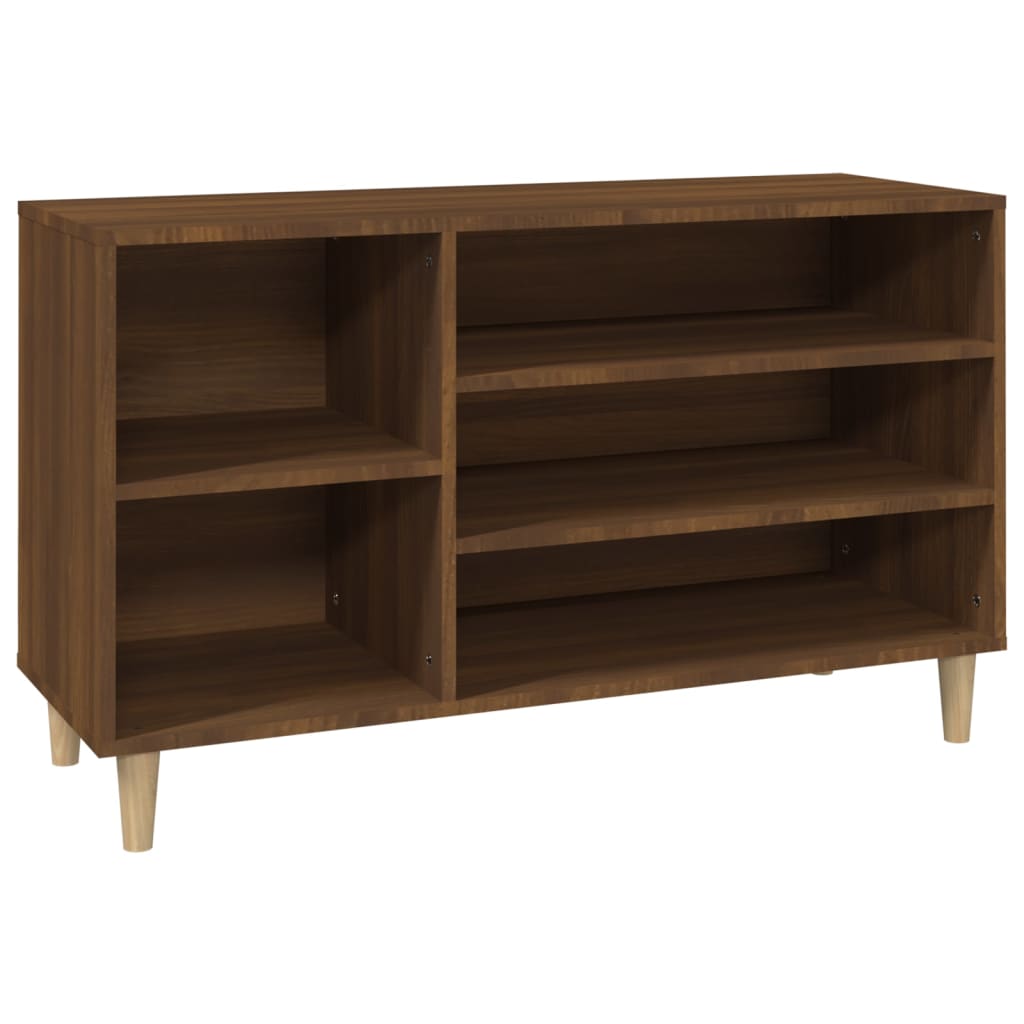Schoenenkast 102x36x60 cm bewerkt hout bruin eikenkleur is nu te koop bij PeponiXL, paradijselijk wonen!