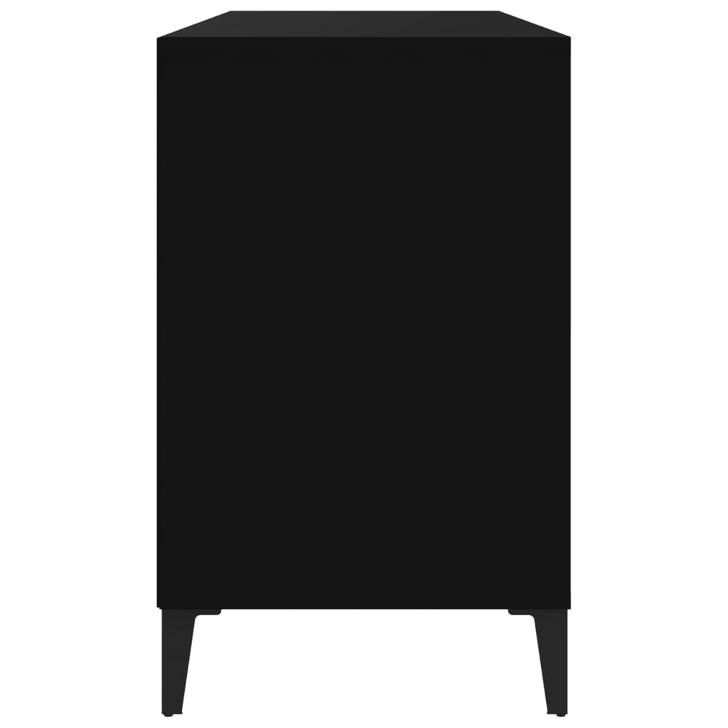 Schoenenkast 102x36x60 cm bewerkt hout zwart is nu te koop bij PeponiXL, paradijselijk wonen!