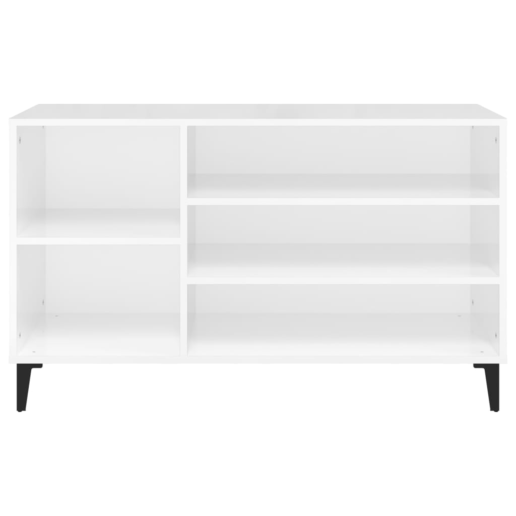 Schoenenkast 102x36x60 cm bewerkt hout hoogglans wit is nu te koop bij PeponiXL, paradijselijk wonen!