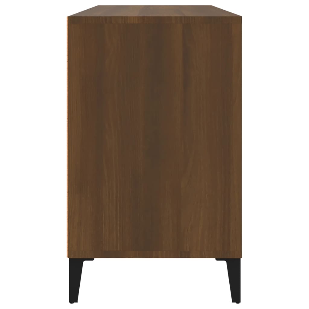 Schoenenkast 102x36x60 cm bewerkt hout bruin eikenkleur is nu te koop bij PeponiXL, paradijselijk wonen!