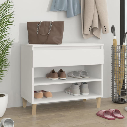 Schoenenkast 70x36x60 cm bewerkt hout wit is nu te koop bij PeponiXL, paradijselijk wonen!