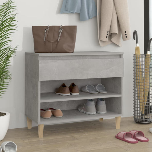 Schoenenkast 70x36x60 cm bewerkt hout betongrijs is nu te koop bij PeponiXL, paradijselijk wonen!