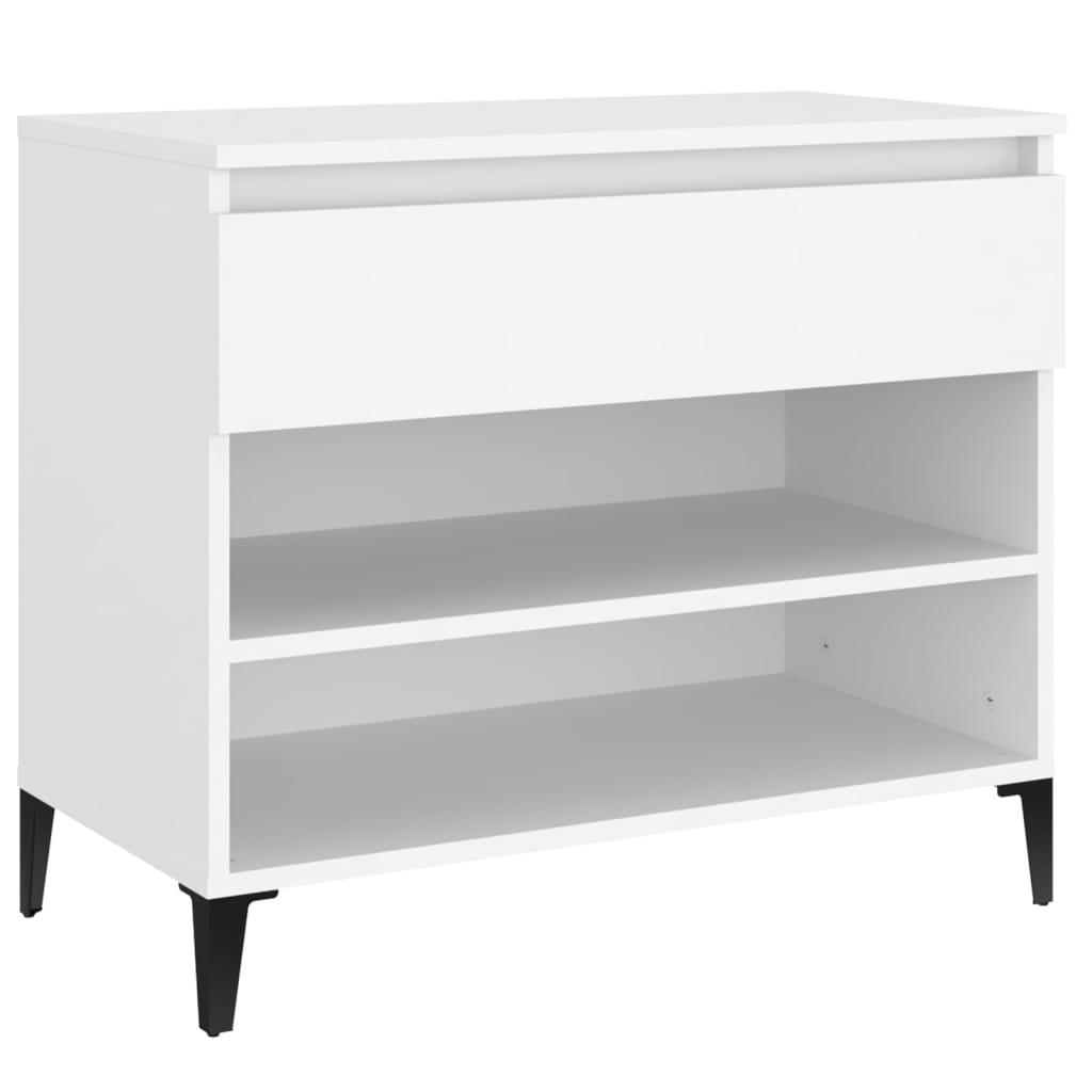Schoenenkast 70x36x60 cm bewerkt hout wit is nu te koop bij PeponiXL, paradijselijk wonen!