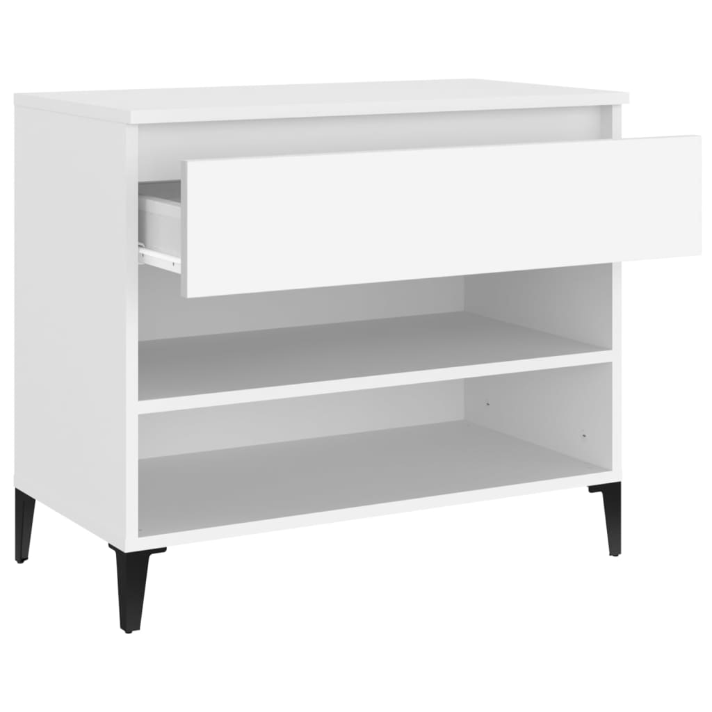 Schoenenkast 70x36x60 cm bewerkt hout wit is nu te koop bij PeponiXL, paradijselijk wonen!