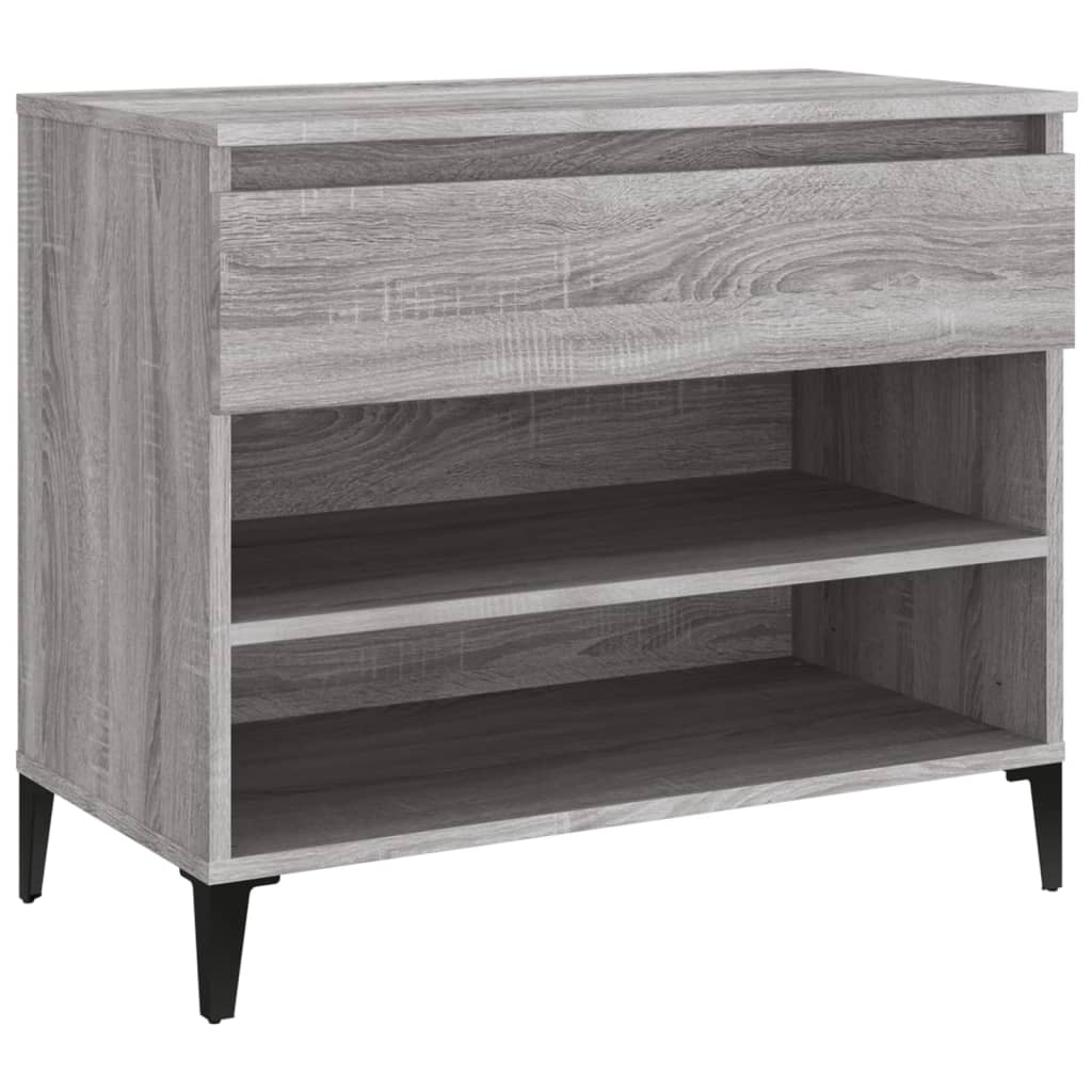 Schoenenkast 70x36x60 cm bewerkt hout sonoma grijs is nu te koop bij PeponiXL, paradijselijk wonen!