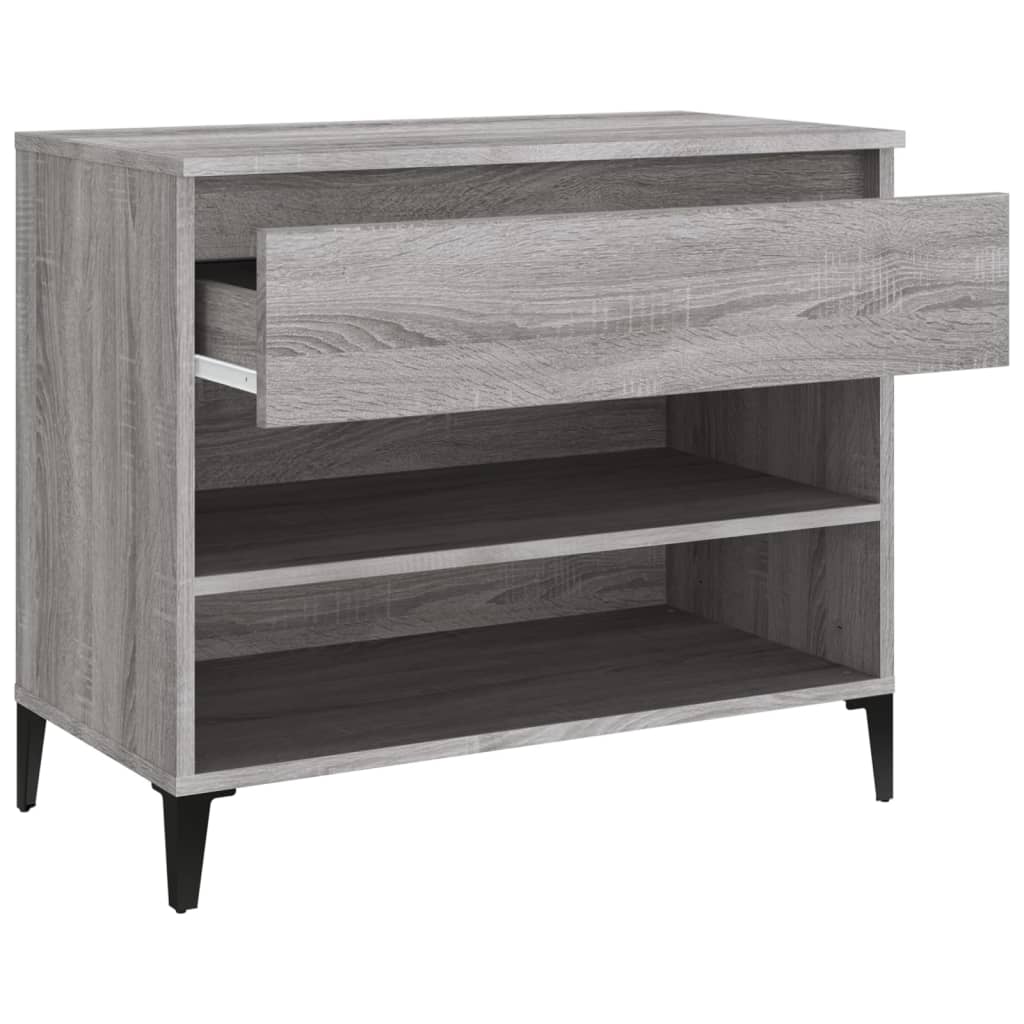 Schoenenkast 70x36x60 cm bewerkt hout sonoma grijs is nu te koop bij PeponiXL, paradijselijk wonen!