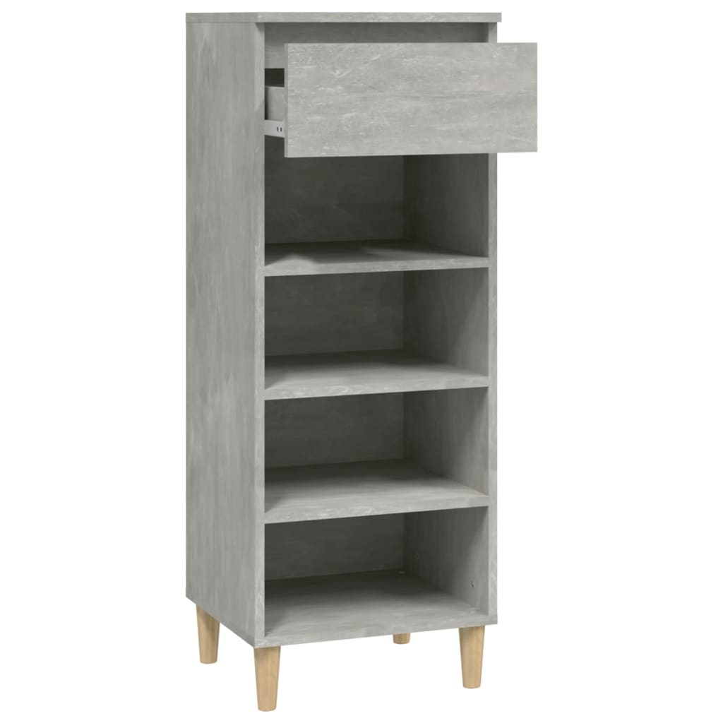 Schoenenkast 40x36x105 cm bewerkt hout betongrijs is nu te koop bij PeponiXL, paradijselijk wonen!