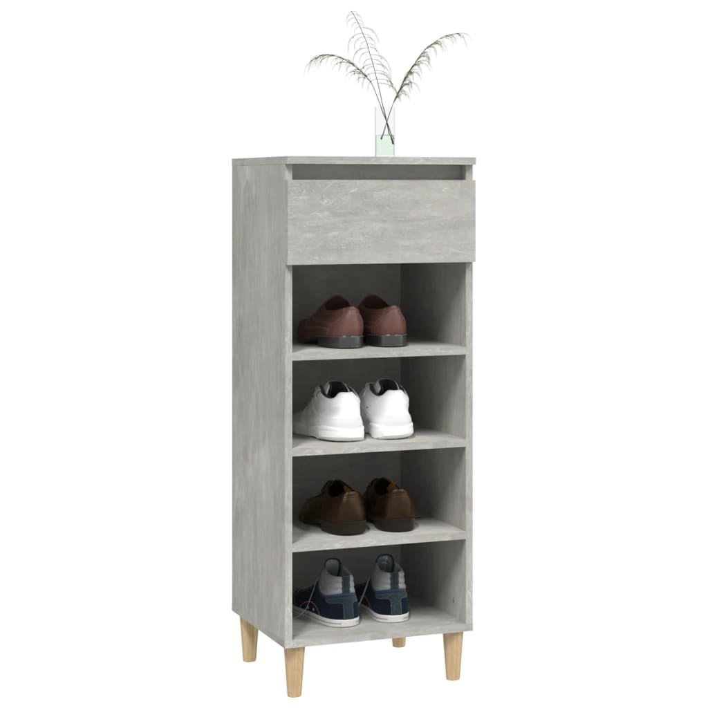 Schoenenkast 40x36x105 cm bewerkt hout betongrijs is nu te koop bij PeponiXL, paradijselijk wonen!
