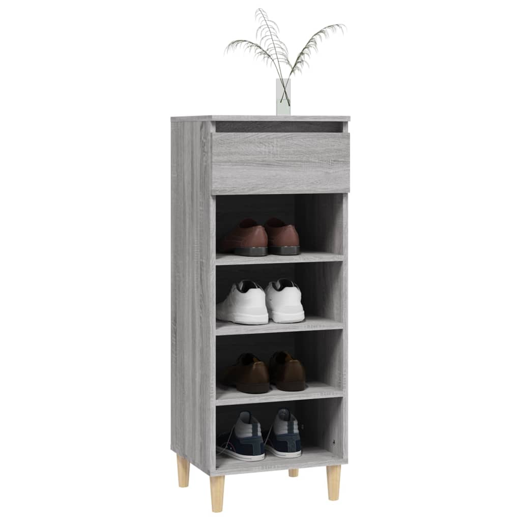 Schoenenkast 40x36x105 cm bewerkt hout grijs sonoma is nu te koop bij PeponiXL, paradijselijk wonen!