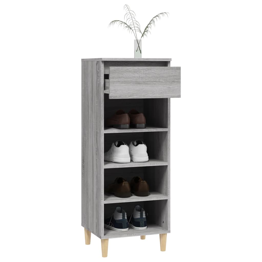 Schoenenkast 40x36x105 cm bewerkt hout grijs sonoma is nu te koop bij PeponiXL, paradijselijk wonen!