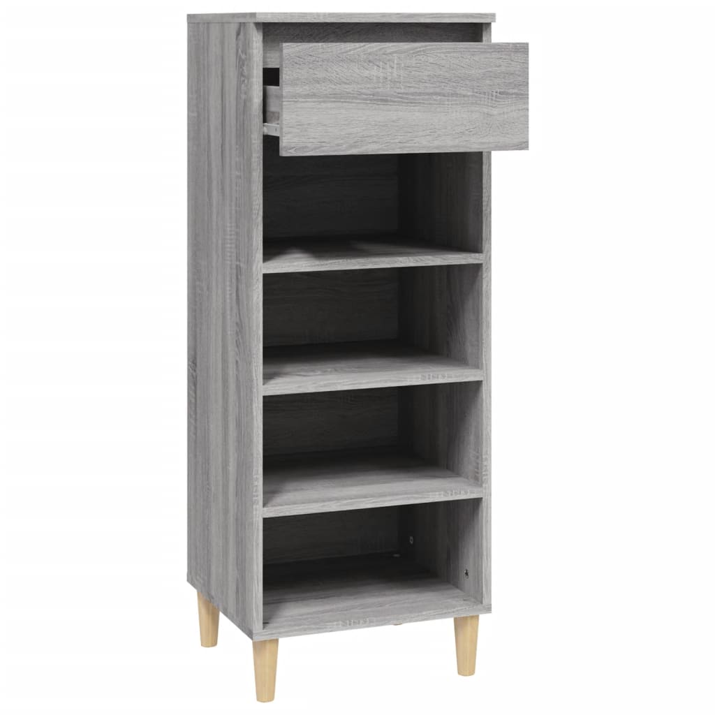 Schoenenkast 40x36x105 cm bewerkt hout grijs sonoma is nu te koop bij PeponiXL, paradijselijk wonen!