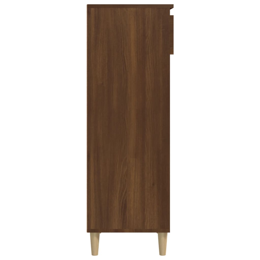 Schoenenkast 40x36x105 cm bewerkt hout bruin eikenkleur is nu te koop bij PeponiXL, paradijselijk wonen!