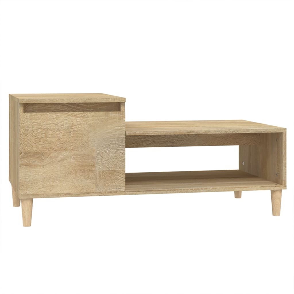 Salontafel 100x50x45 cm bewerkt hout sonoma eiken is nu te koop bij PeponiXL, paradijselijk wonen!