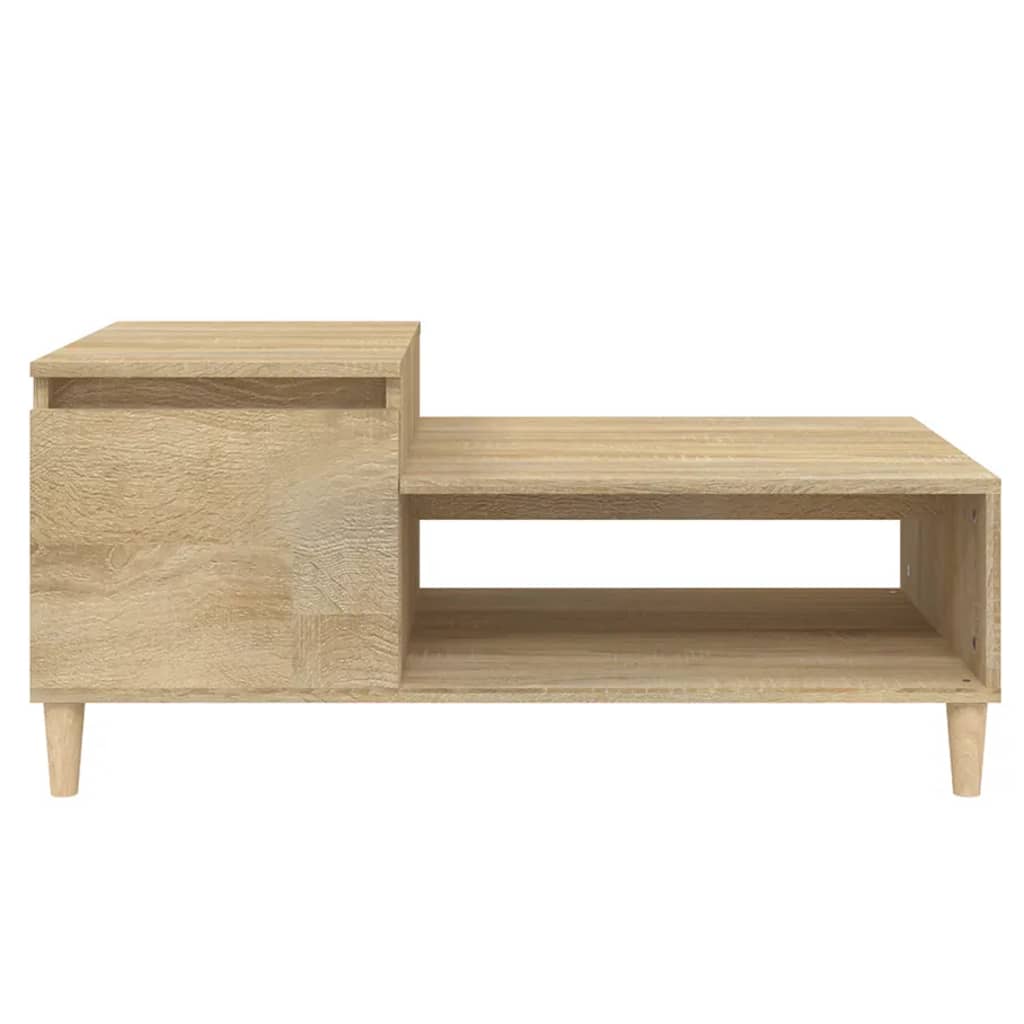 Salontafel 100x50x45 cm bewerkt hout sonoma eiken is nu te koop bij PeponiXL, paradijselijk wonen!