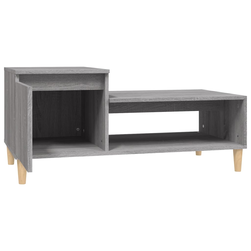 Salontafel 100x50x45 cm bewerkt hout grijs sonoma is nu te koop bij PeponiXL, paradijselijk wonen!