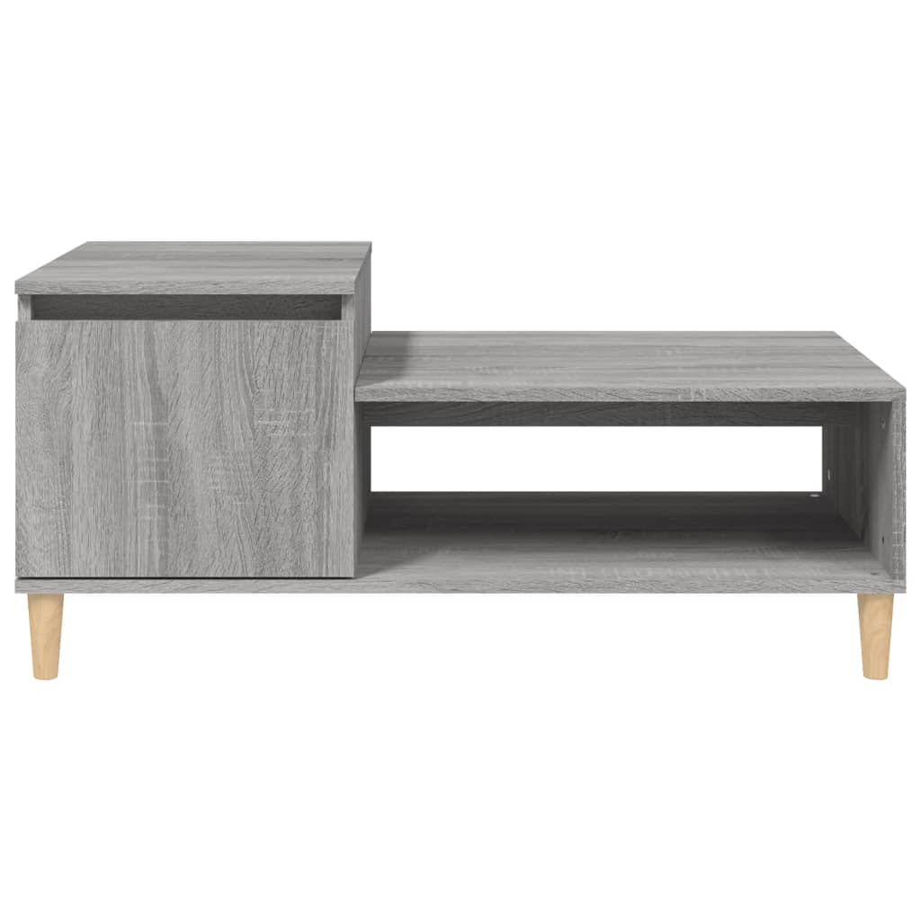Salontafel 100x50x45 cm bewerkt hout grijs sonoma is nu te koop bij PeponiXL, paradijselijk wonen!