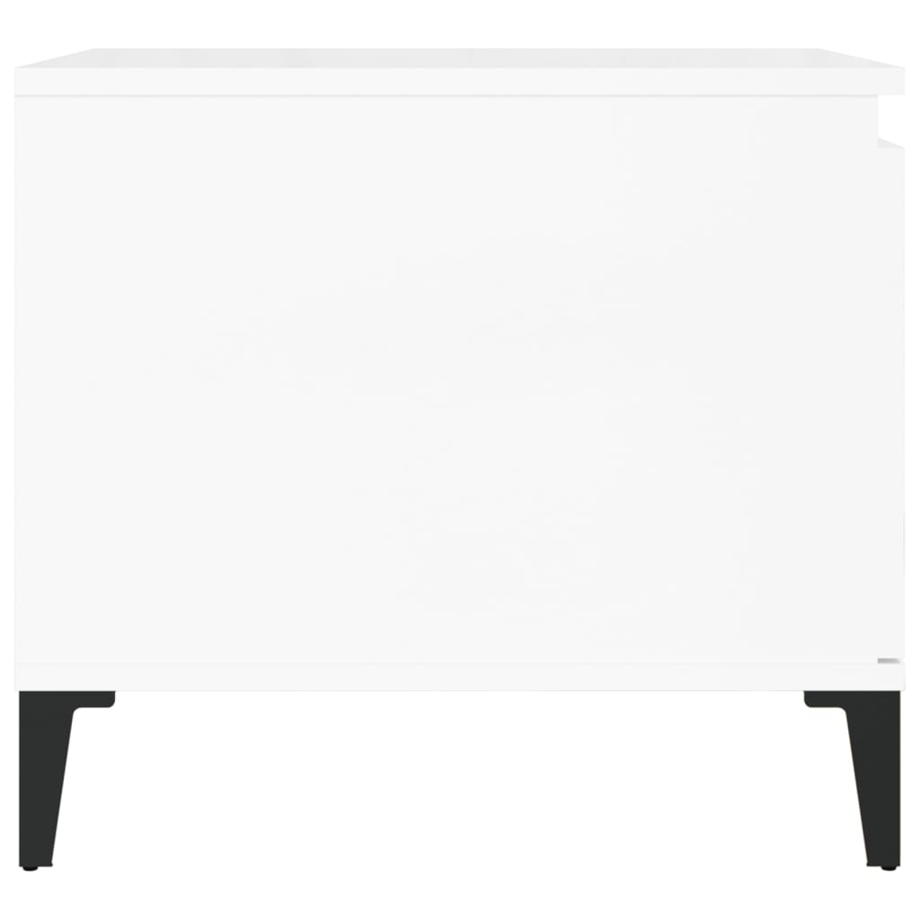 Salontafel 100x50x45 cm bewerkt hout hoogglans wit is nu te koop bij PeponiXL, paradijselijk wonen!