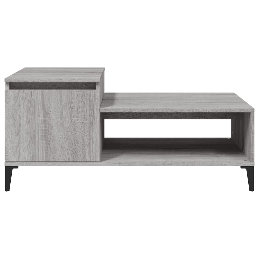 Salontafel 100x50x45 cm bewerkt hout grijs sonoma is nu te koop bij PeponiXL, paradijselijk wonen!