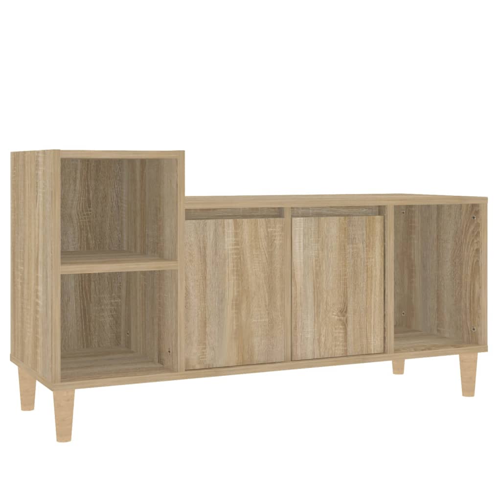 Tv-meubel 100x35x55 cm bewerkt hout sonoma eikenkleurig is nu te koop bij PeponiXL, paradijselijk wonen!