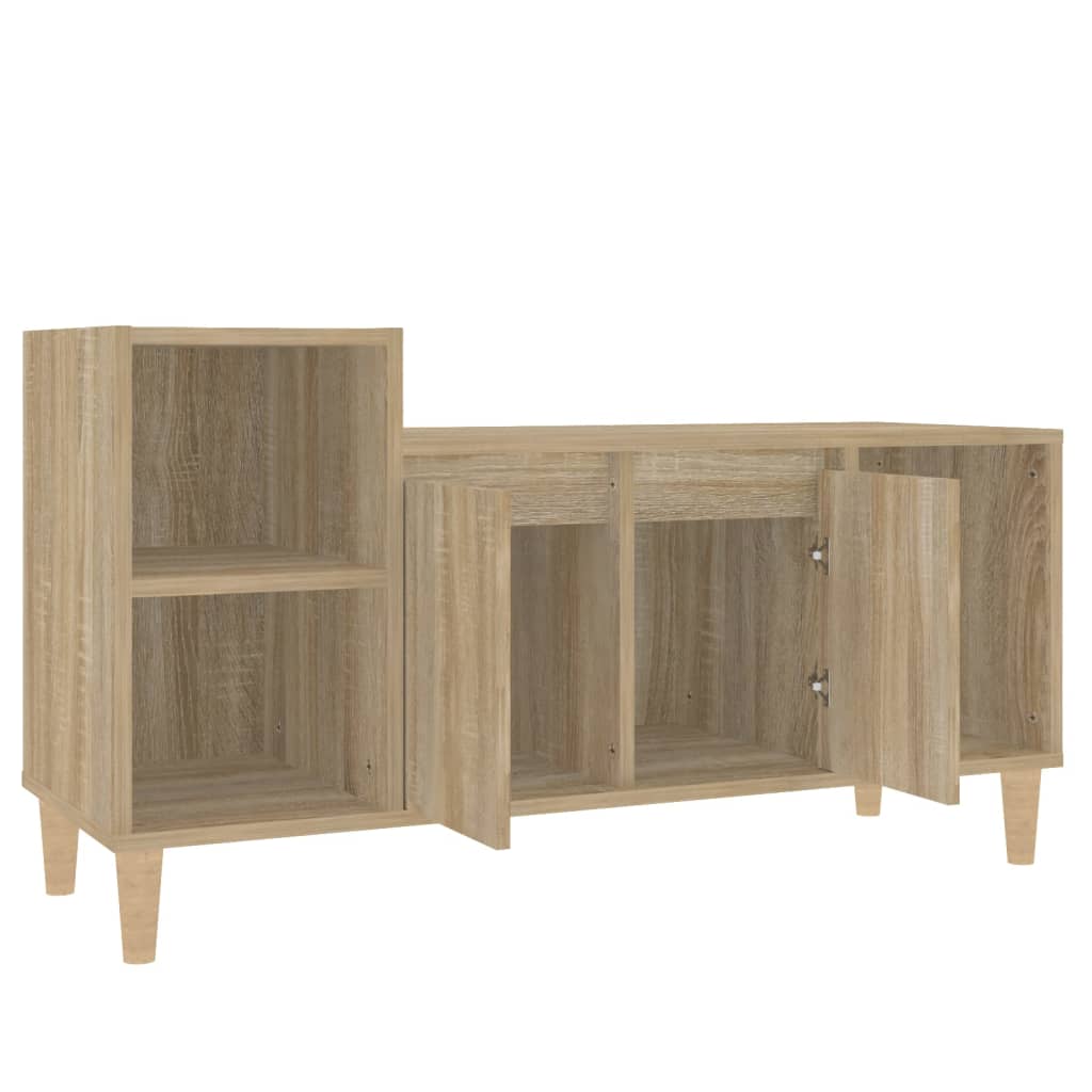 Tv-meubel 100x35x55 cm bewerkt hout sonoma eikenkleurig is nu te koop bij PeponiXL, paradijselijk wonen!
