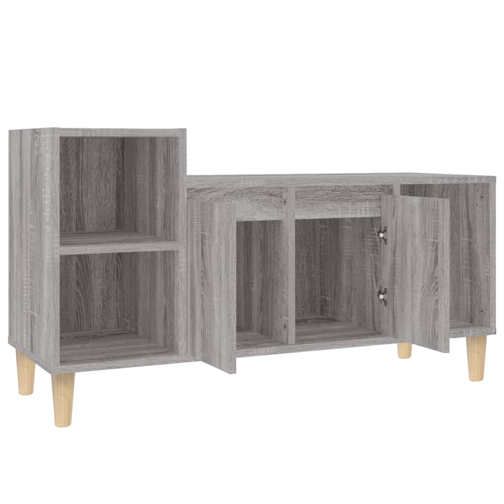 Tv-meubel 100x35x55 cm bewerkt hout grijs sonoma eikenkleurig is nu te koop bij PeponiXL, paradijselijk wonen!