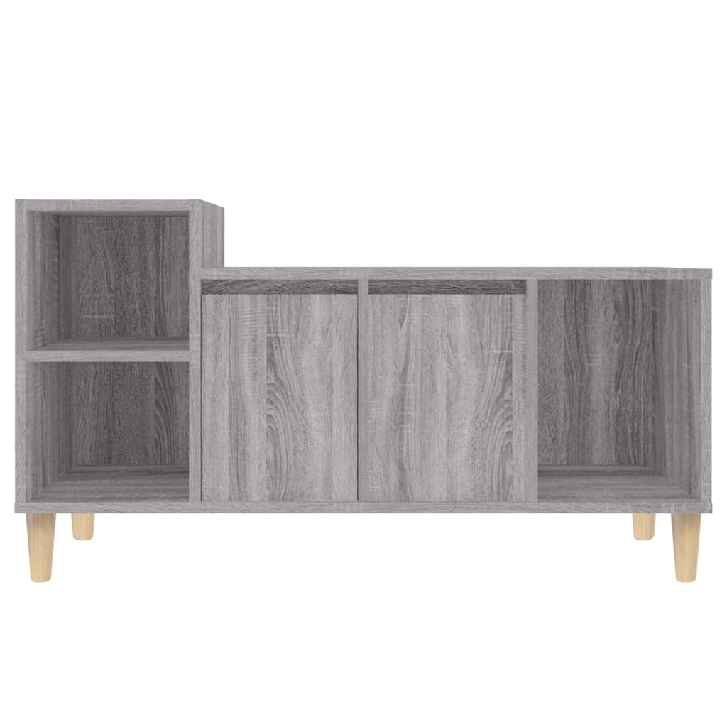 Tv-meubel 100x35x55 cm bewerkt hout grijs sonoma eikenkleurig is nu te koop bij PeponiXL, paradijselijk wonen!