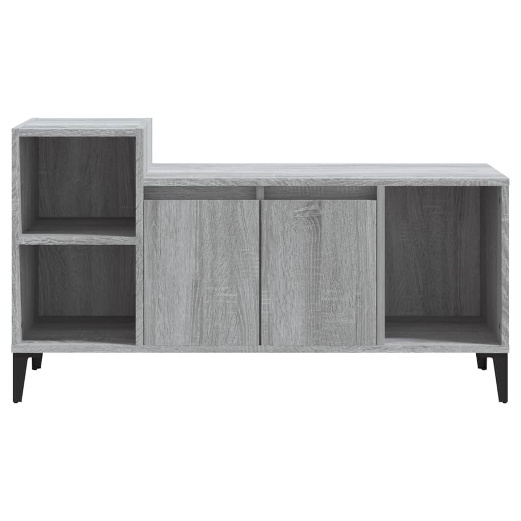 Tv-meubel 100x35x55 cm bewerkt hout grijs sonoma eikenkleurig is nu te koop bij PeponiXL, paradijselijk wonen!