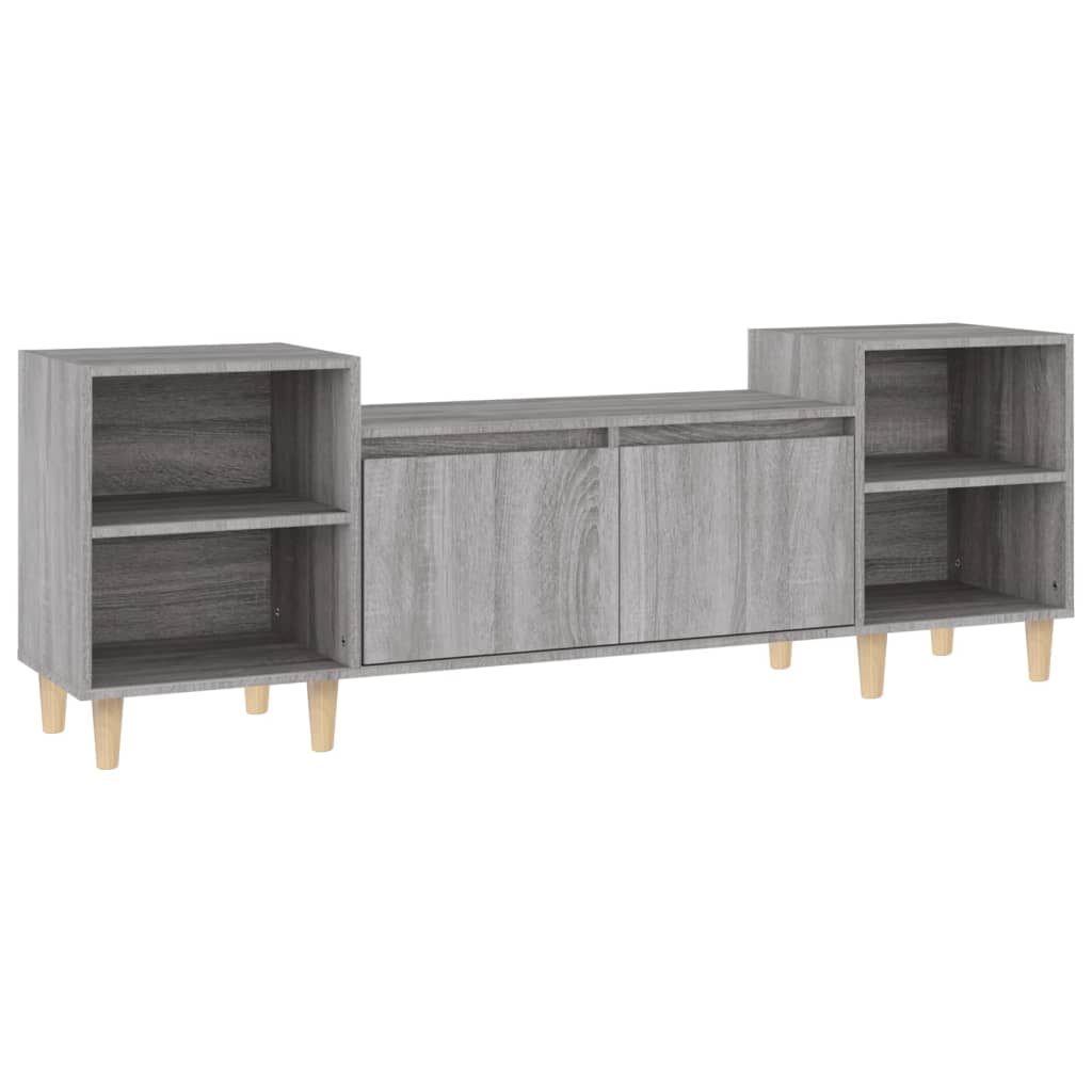 Tv-meubel 160x35x55 cm bewerkt hout grijs sonoma eikenkleurig is nu te koop bij PeponiXL, paradijselijk wonen!