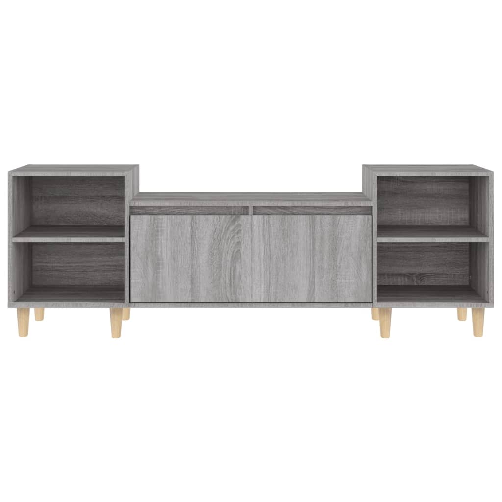 Tv-meubel 160x35x55 cm bewerkt hout grijs sonoma eikenkleurig is nu te koop bij PeponiXL, paradijselijk wonen!