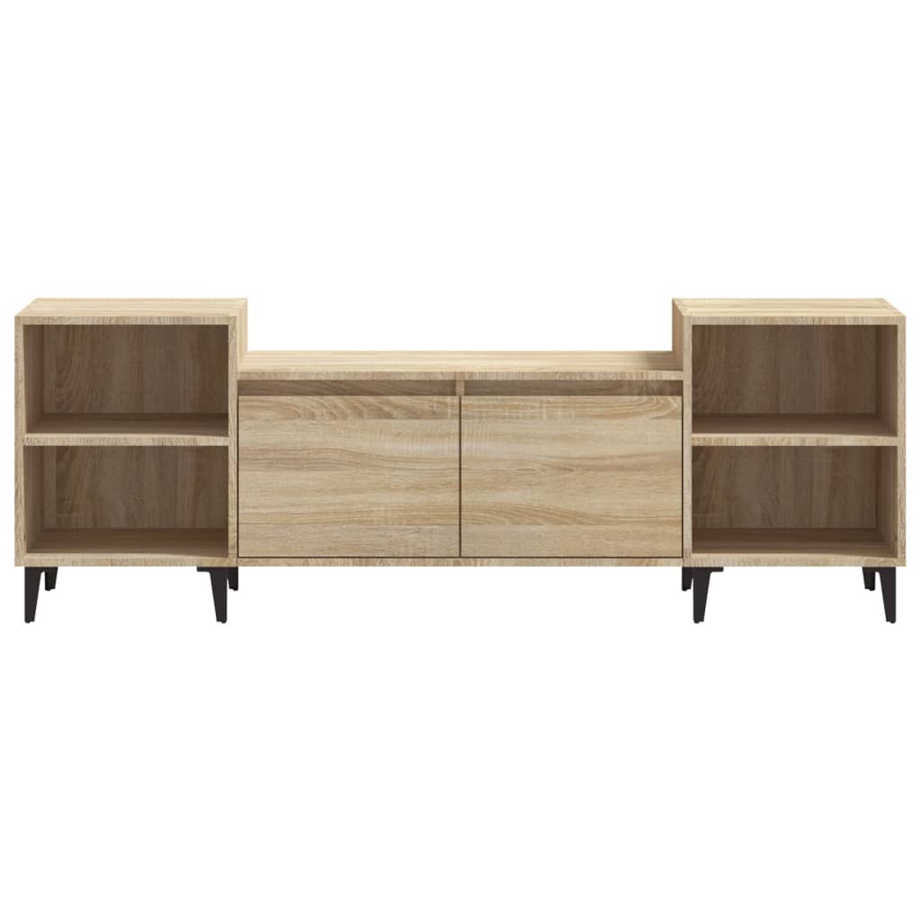 Tv-meubel 160x35x55 cm bewerkt hout sonoma eikenkleurig is nu te koop bij PeponiXL, paradijselijk wonen!