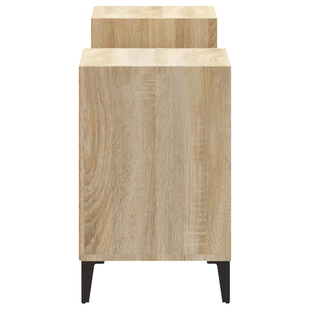 Tv-meubel 160x35x55 cm bewerkt hout sonoma eikenkleurig is nu te koop bij PeponiXL, paradijselijk wonen!