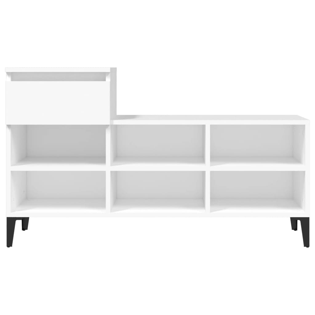 Schoenenkast 102x36x60 cm bewerkt hout wit is nu te koop bij PeponiXL, paradijselijk wonen!