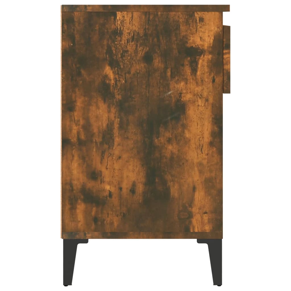Schoenenkast 102x36x60 cm bewerkt hout gerookt eikenkleurig is nu te koop bij PeponiXL, paradijselijk wonen!