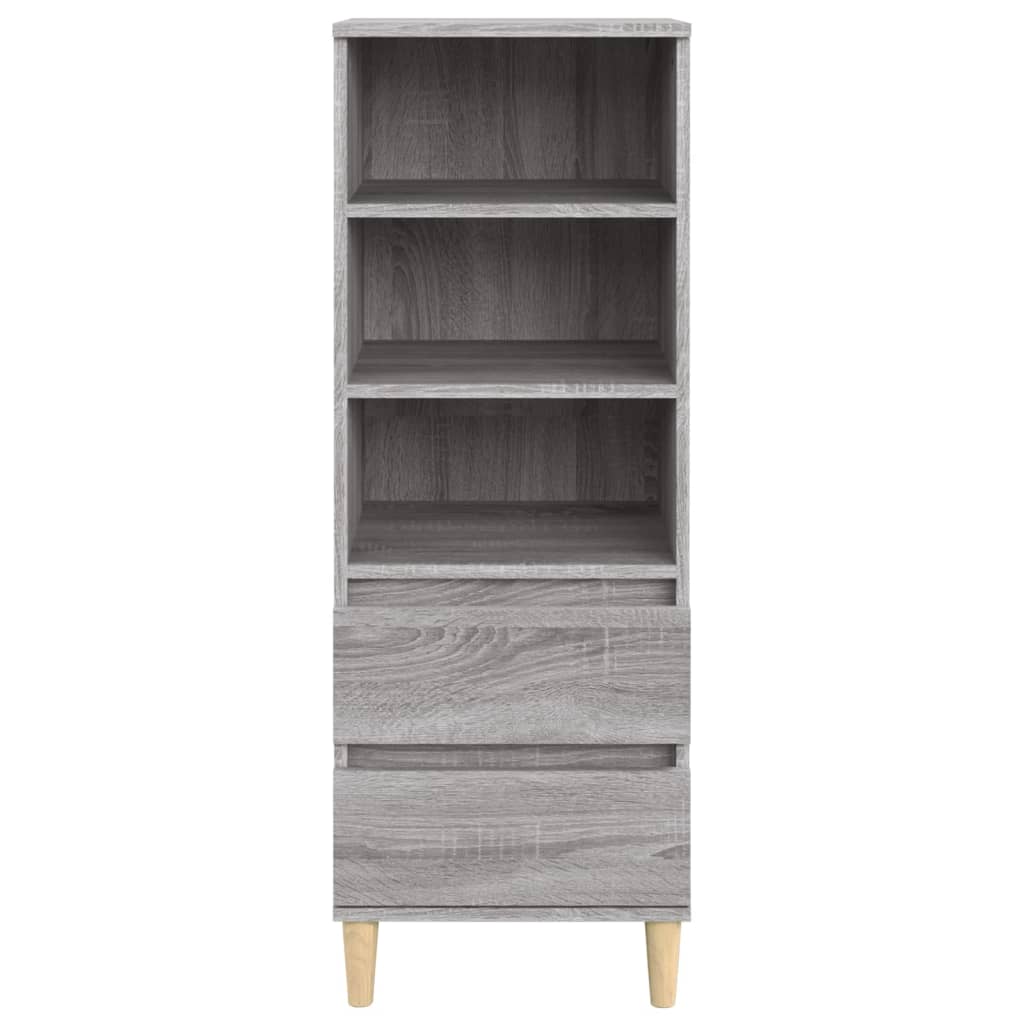 Hoge kast 40x36x110 cm bewerkt hout grijs sonoma is nu te koop bij PeponiXL, paradijselijk wonen!