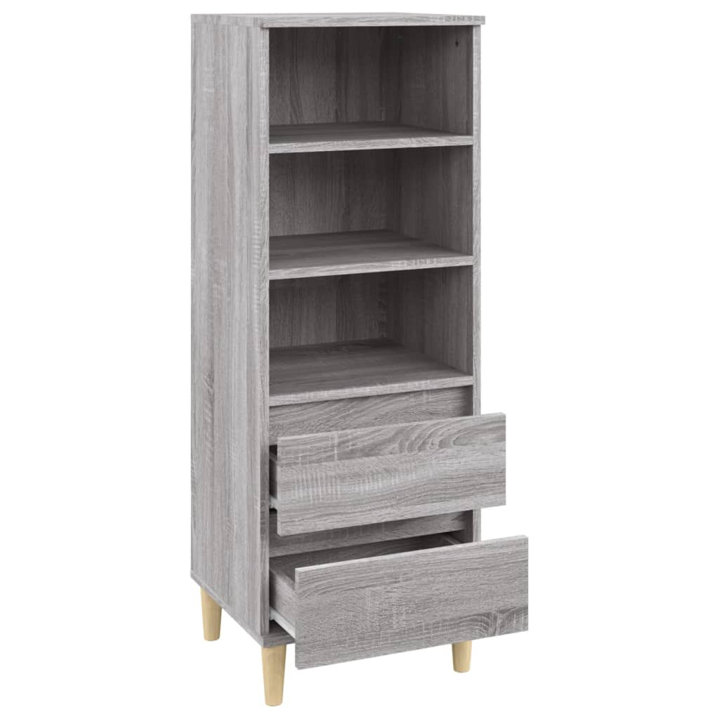 Hoge kast 40x36x110 cm bewerkt hout grijs sonoma is nu te koop bij PeponiXL, paradijselijk wonen!