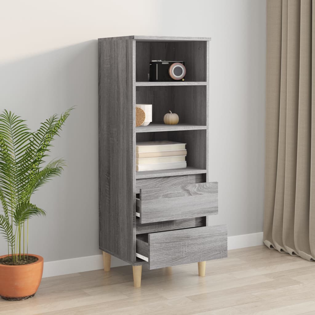 Hoge kast 40x36x110 cm bewerkt hout grijs sonoma is nu te koop bij PeponiXL, paradijselijk wonen!