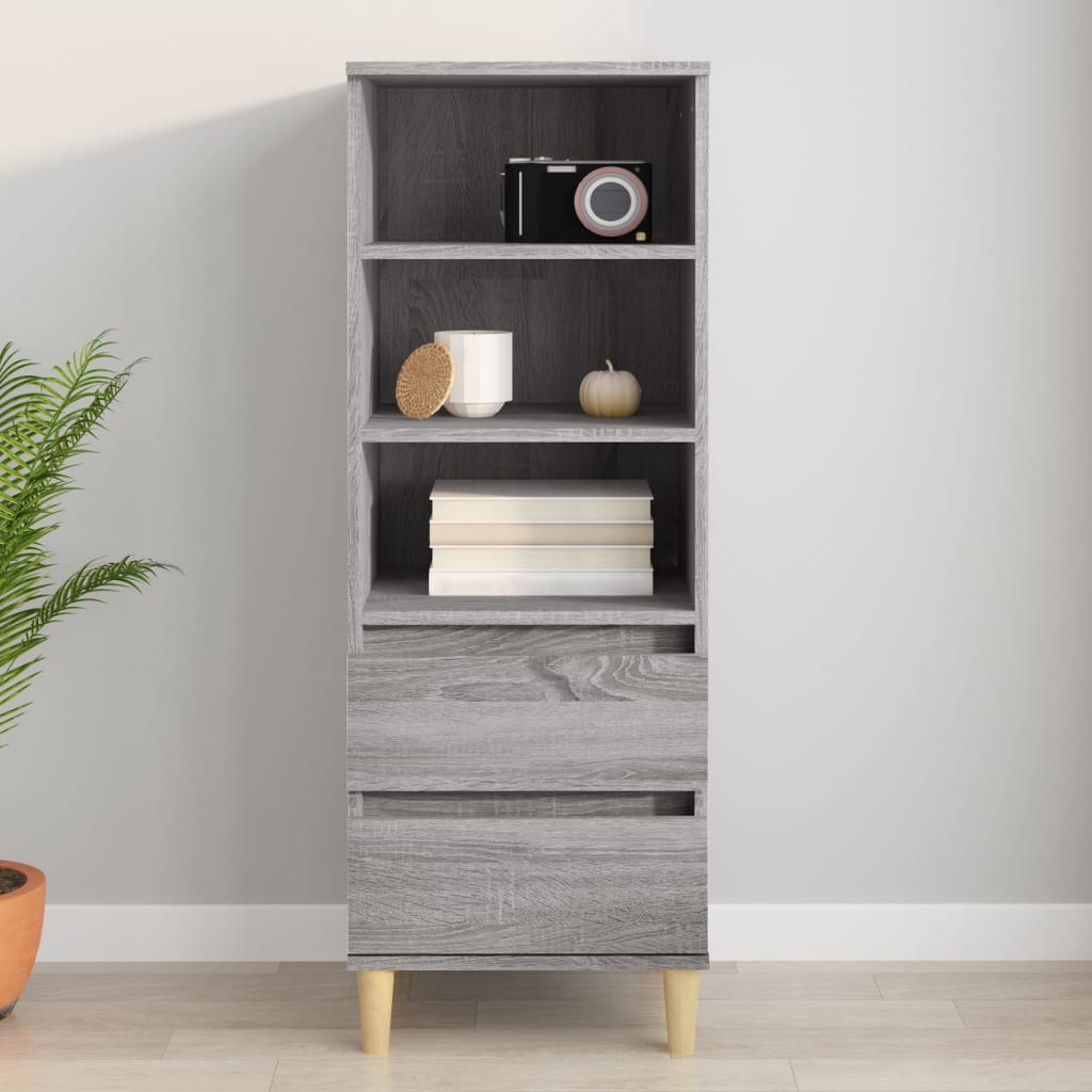 Hoge kast 40x36x110 cm bewerkt hout grijs sonoma is nu te koop bij PeponiXL, paradijselijk wonen!