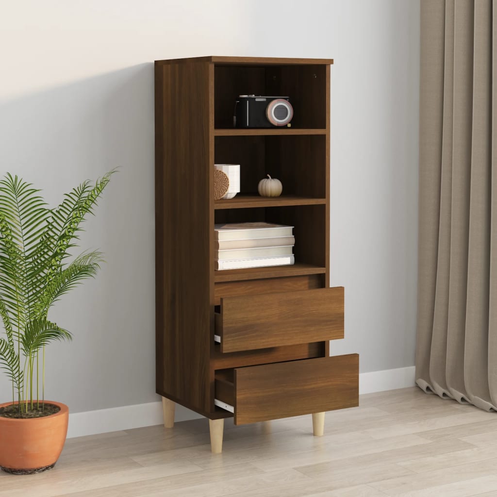 Hoge kast 40x36x110 cm bewerkt hout bruineiken is nu te koop bij PeponiXL, paradijselijk wonen!